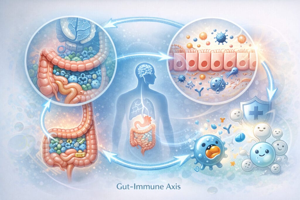 장면역 축 구조도